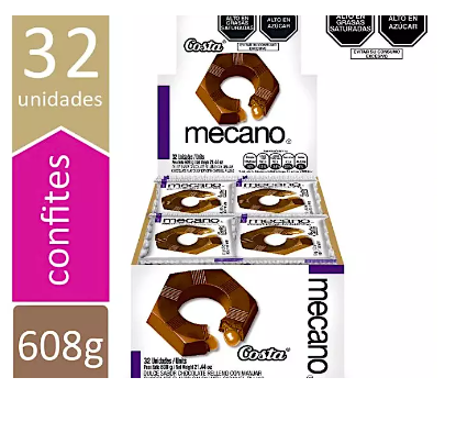 Chocolate Mecano Manjar x 32 UND